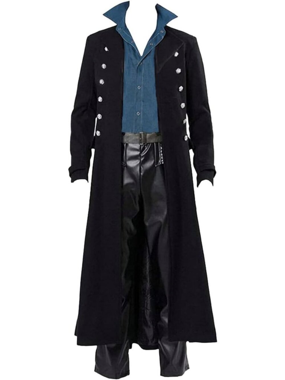 Gothic Pirate Trench Coat | Vintage Renaissance Costume for Halloween & Cosplay